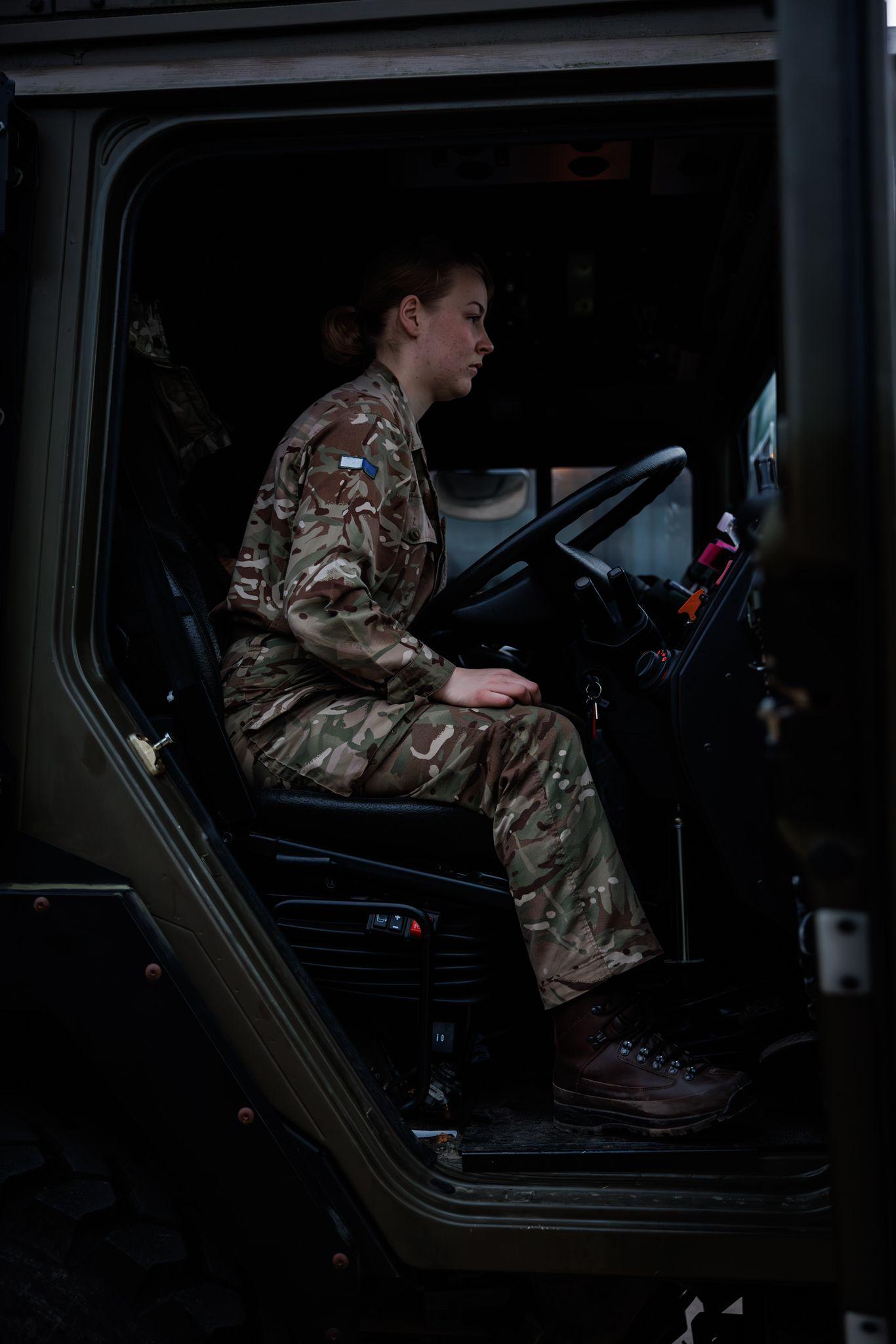 Members of 214 Sig Sqn travelling to Romania